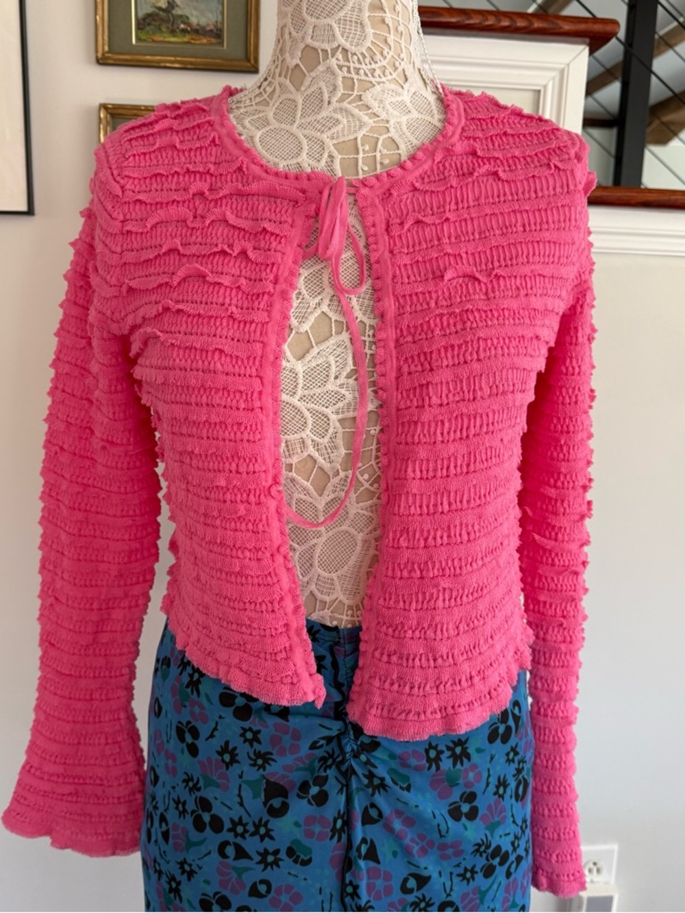 LOVESHACKFANCY Celosia Cardigan NWT Large $265 - Picture 2 of 5